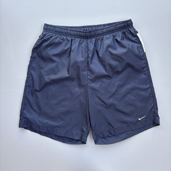 Vintage Nike Men Large Mesh Lined Athletic Shorts Spell Out Nylon Y2K 2000s - Picture 2 of 12